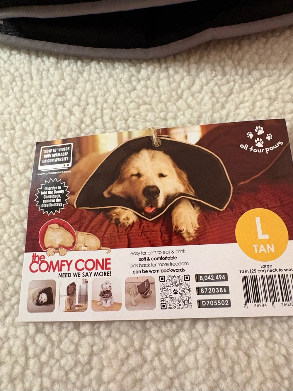 All Four Paws The Comfy Cone - Tan - Large